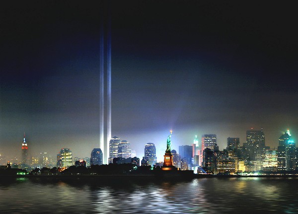 NYC Twin Beacons Skyward