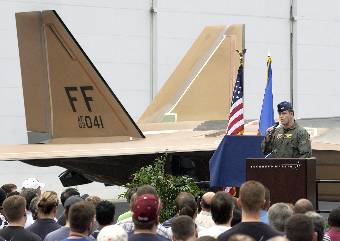 First operational F/A-22 rolls out