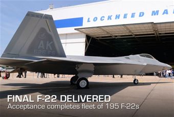 Final F-22 delivered